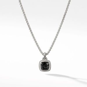 David Yurman Albion Pendant in Sterling Silver with Black Onyx and Pavé Diamonds